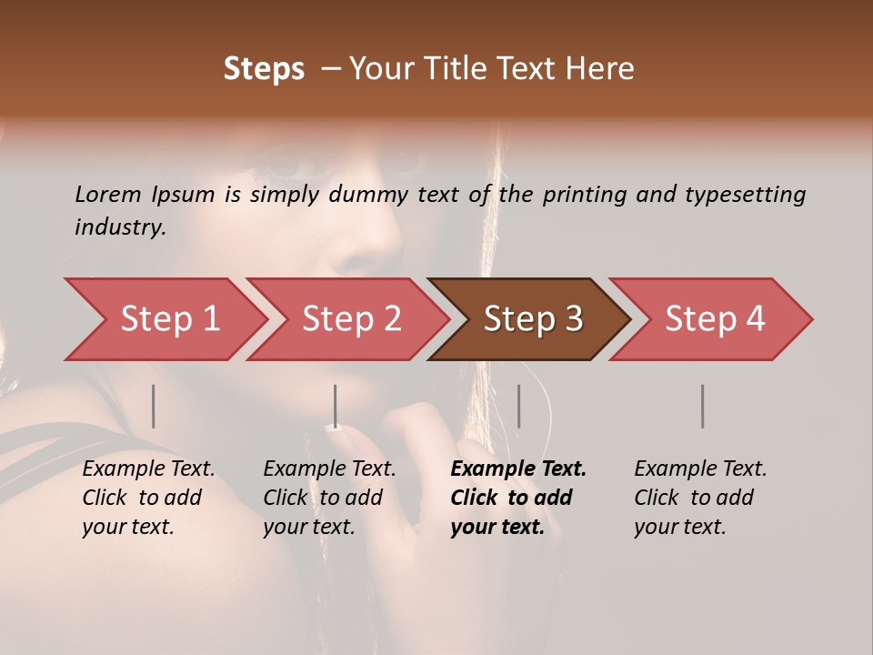Portrait Young Beautiful PowerPoint Template