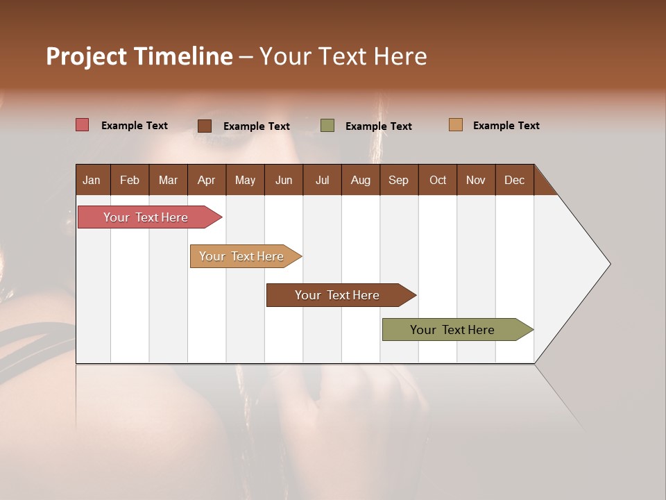 Portrait Young Beautiful PowerPoint Template