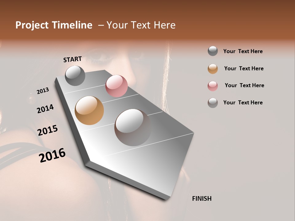 Portrait Young Beautiful PowerPoint Template