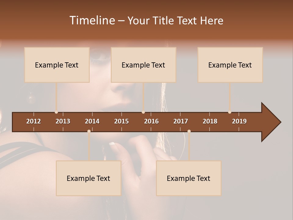 Portrait Young Beautiful PowerPoint Template