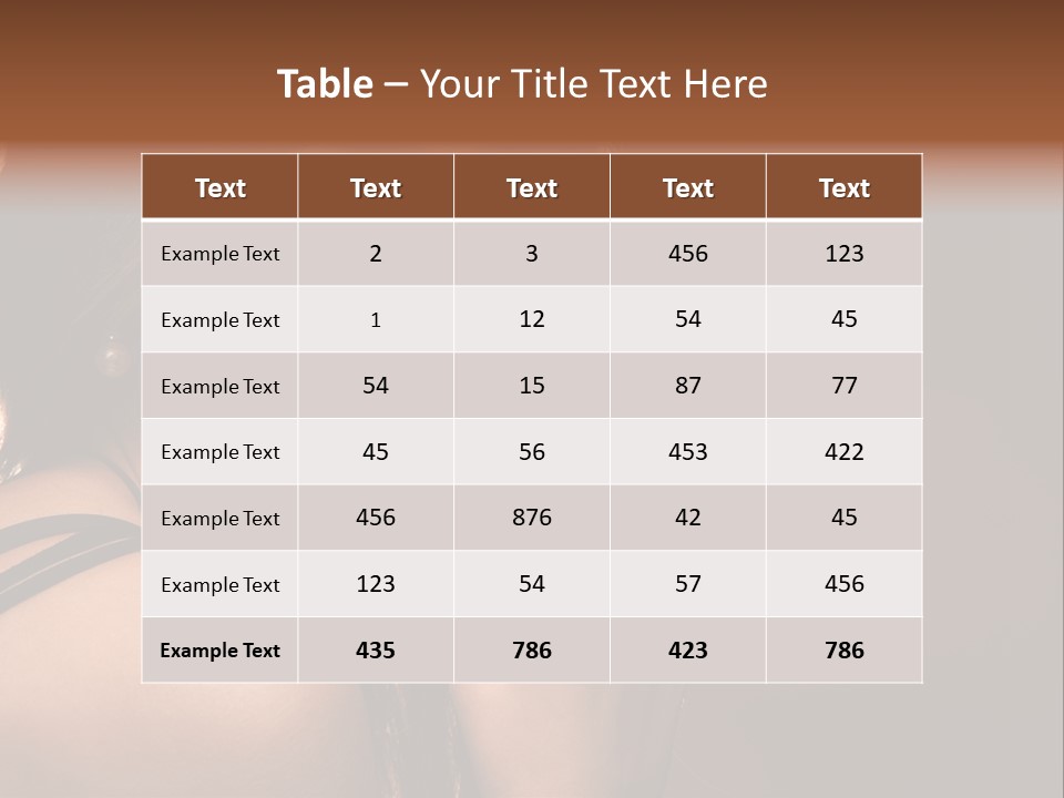 Portrait Young Beautiful PowerPoint Template