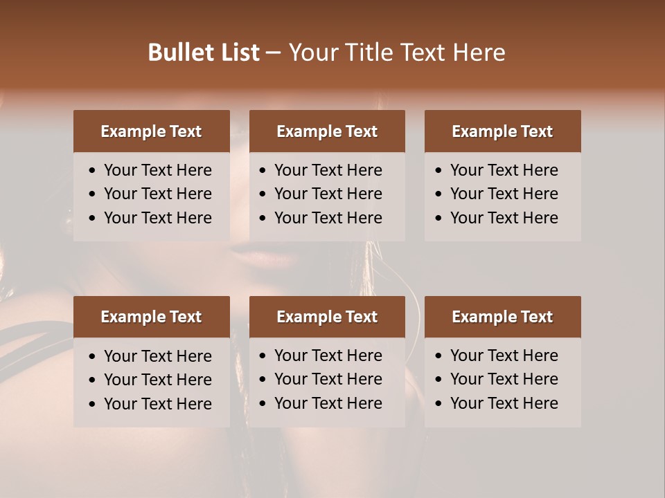 Portrait Young Beautiful PowerPoint Template