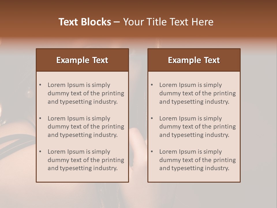 Portrait Young Beautiful PowerPoint Template