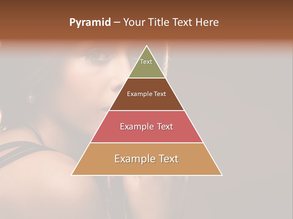 Portrait Young Beautiful PowerPoint Template