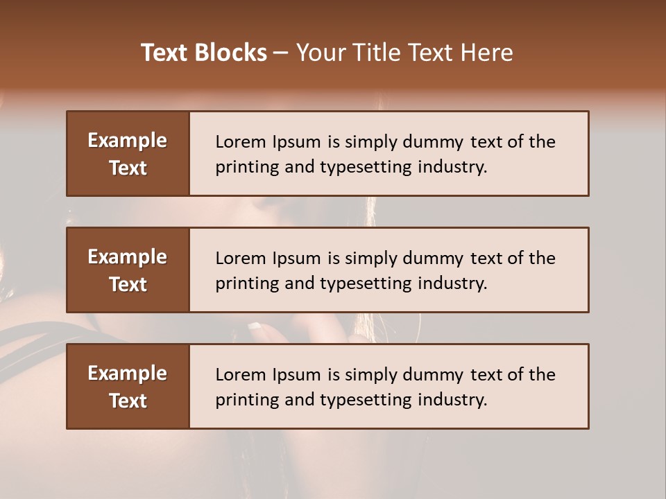 Portrait Young Beautiful PowerPoint Template