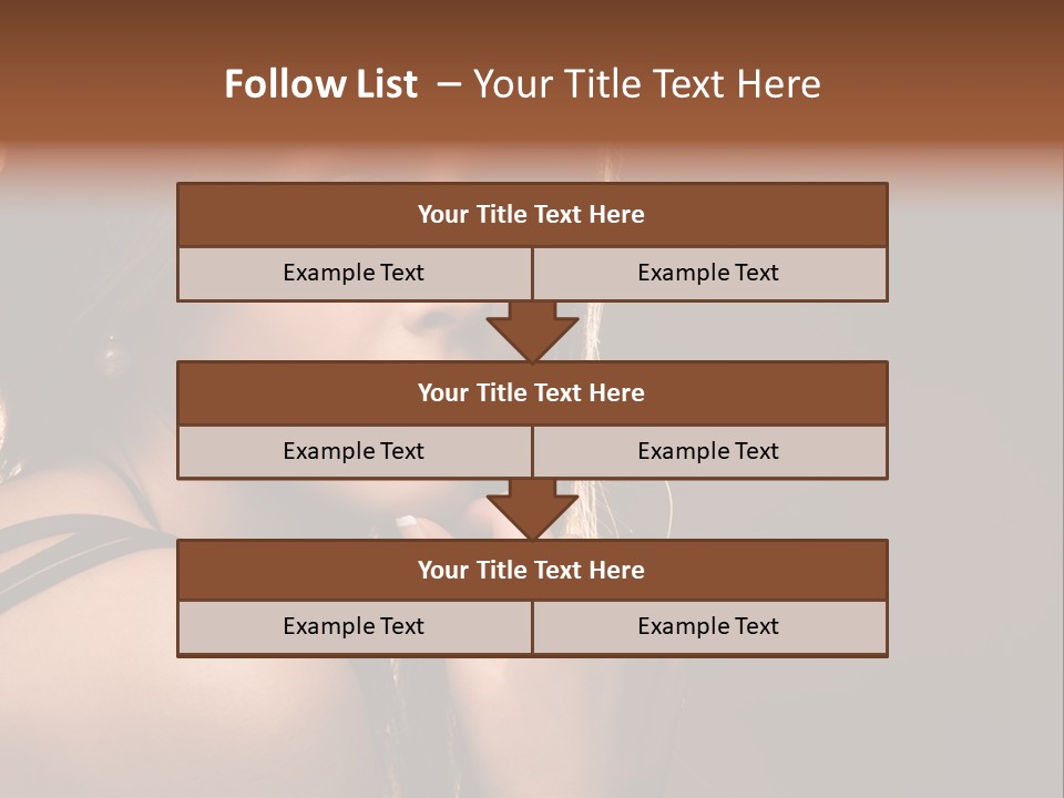 Portrait Young Beautiful PowerPoint Template