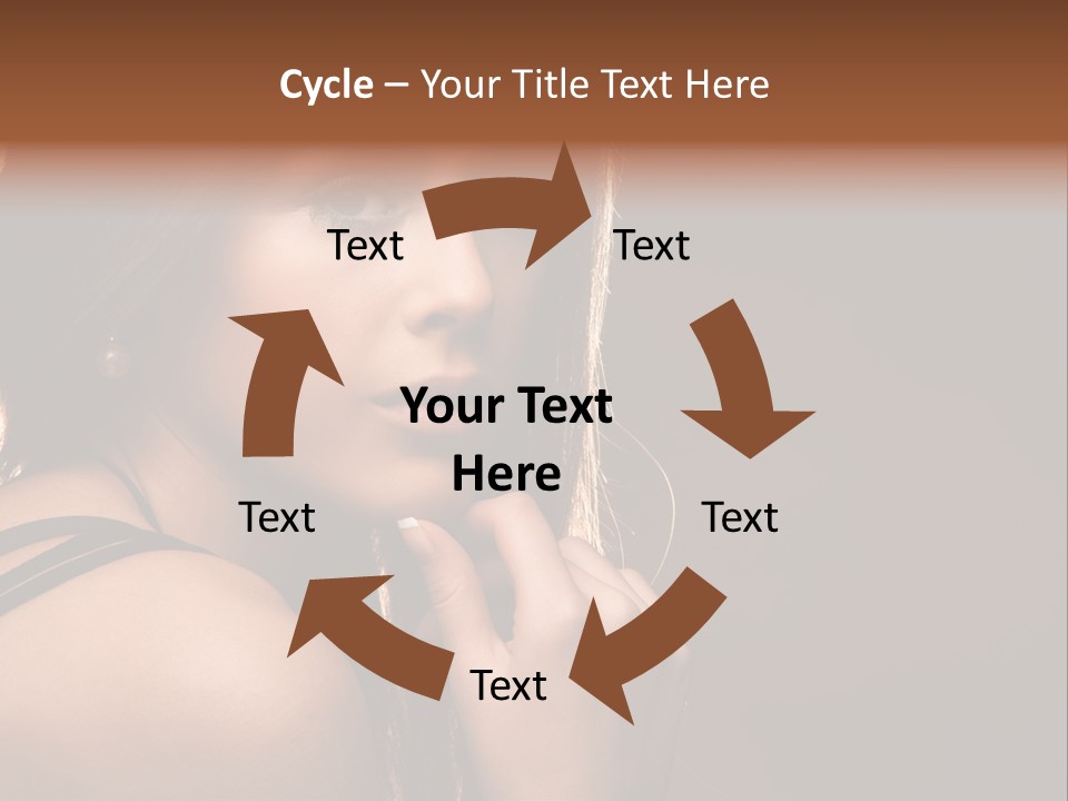 Portrait Young Beautiful PowerPoint Template