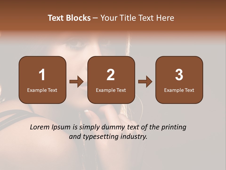 Portrait Young Beautiful PowerPoint Template