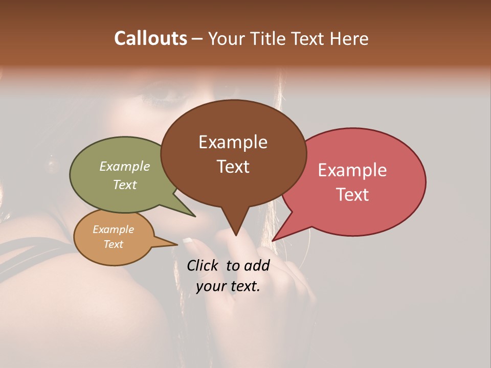 Portrait Young Beautiful PowerPoint Template