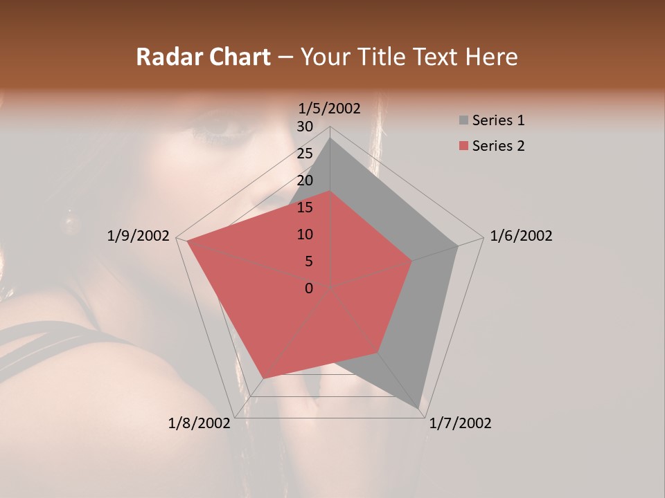 Portrait Young Beautiful PowerPoint Template