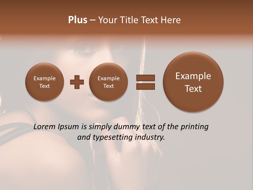 Portrait Young Beautiful PowerPoint Template