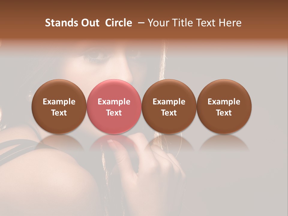 Portrait Young Beautiful PowerPoint Template