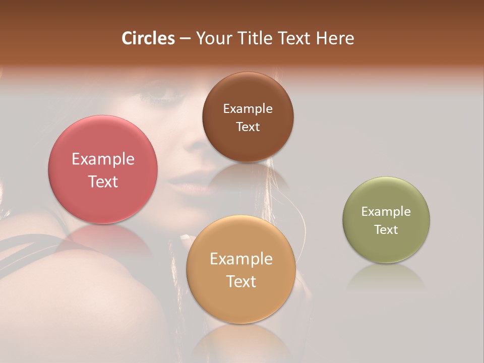 Portrait Young Beautiful PowerPoint Template