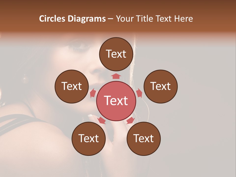 Portrait Young Beautiful PowerPoint Template