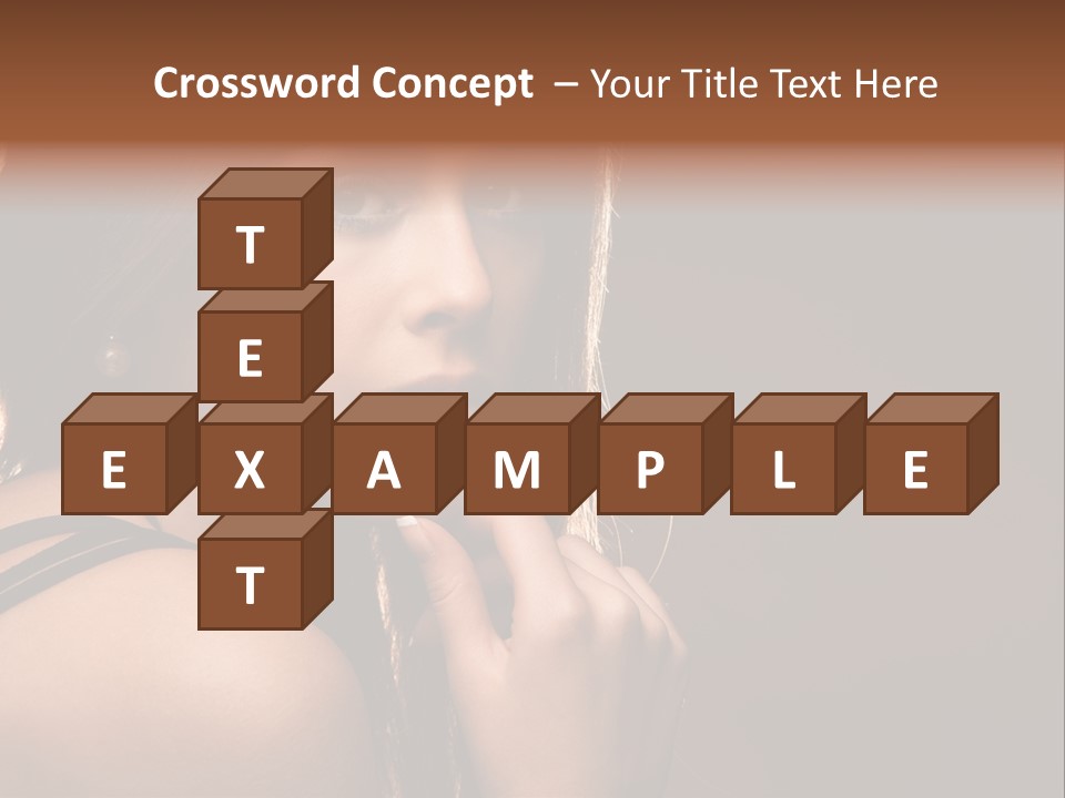 Portrait Young Beautiful PowerPoint Template