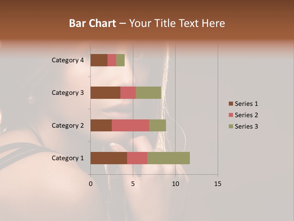 Portrait Young Beautiful PowerPoint Template