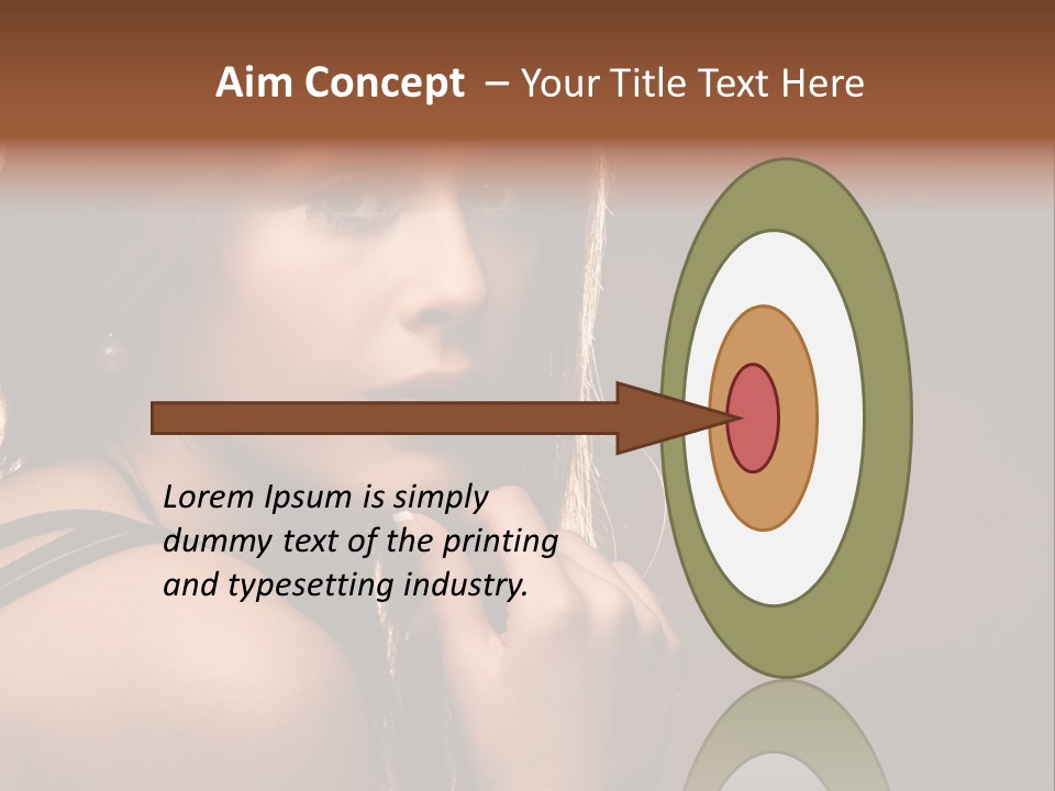 Portrait Young Beautiful PowerPoint Template