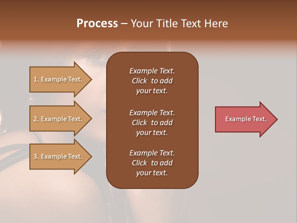 Portrait Young Beautiful PowerPoint Template