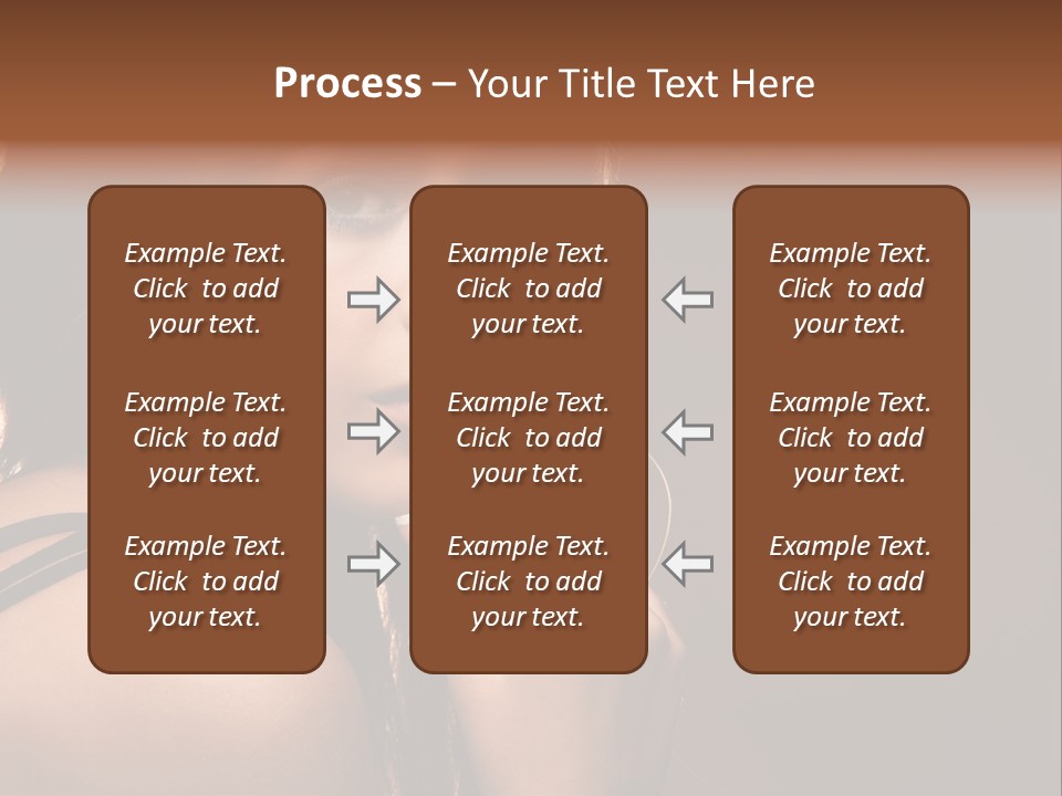 Portrait Young Beautiful PowerPoint Template