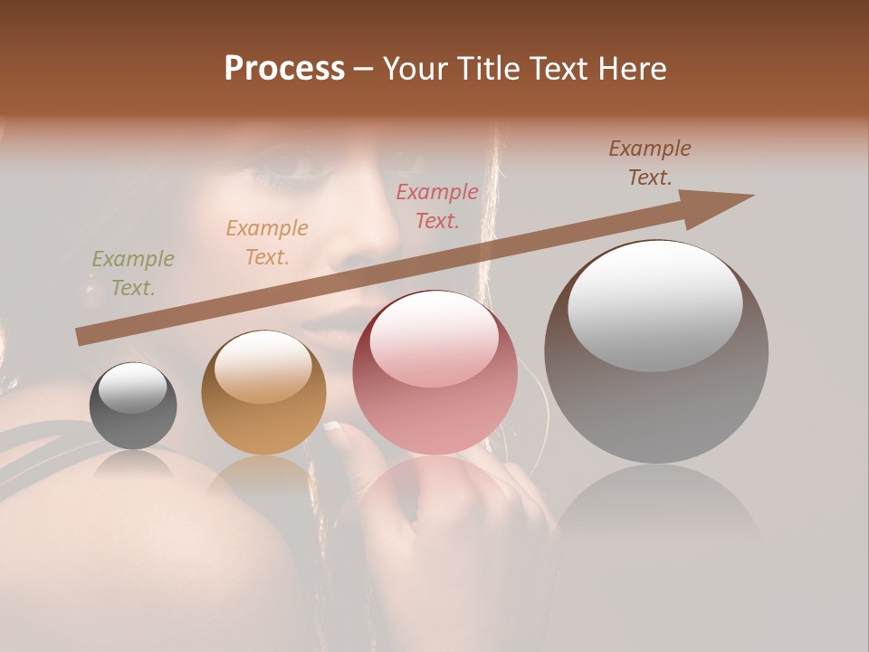 Portrait Young Beautiful PowerPoint Template