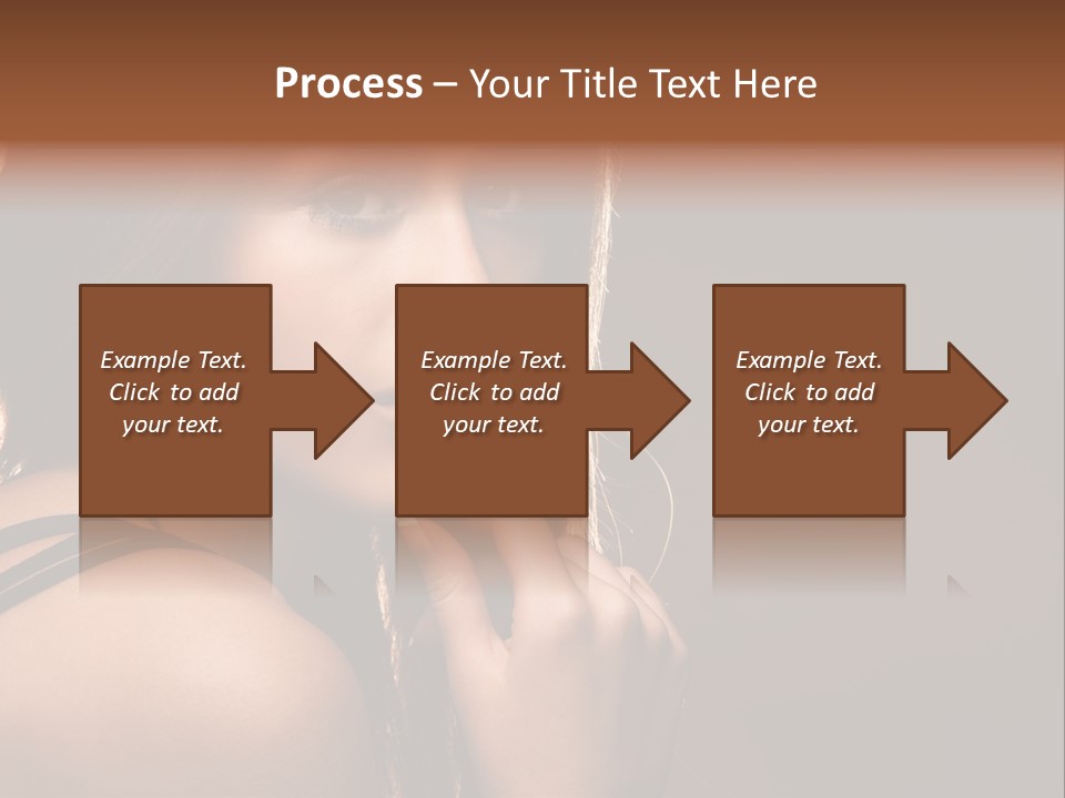 Portrait Young Beautiful PowerPoint Template