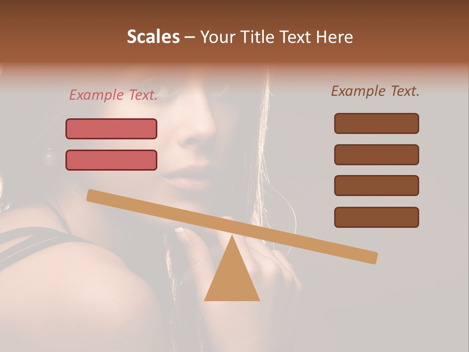 Portrait Young Beautiful PowerPoint Template
