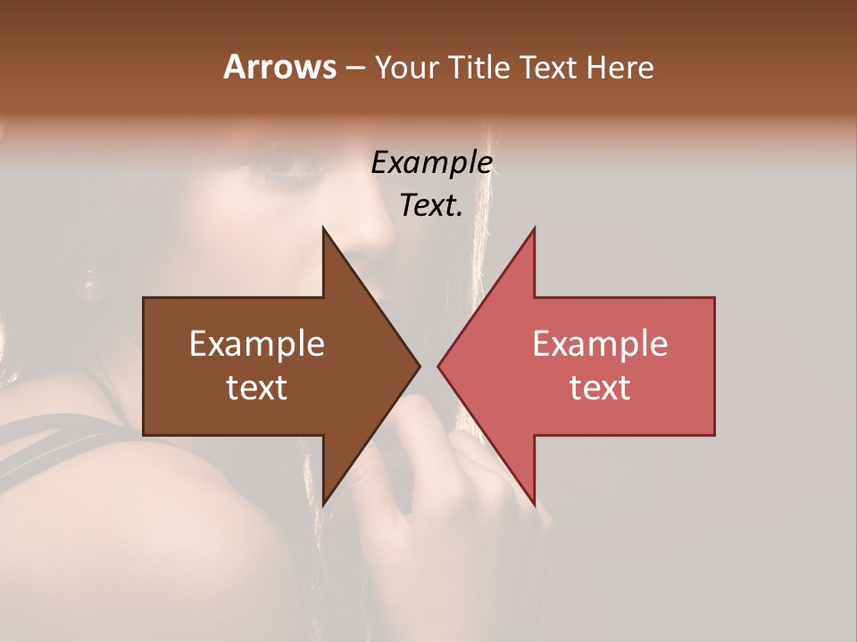 Portrait Young Beautiful PowerPoint Template