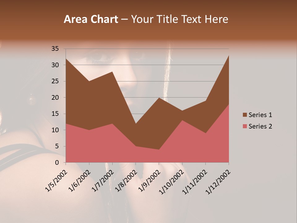 Portrait Young Beautiful PowerPoint Template