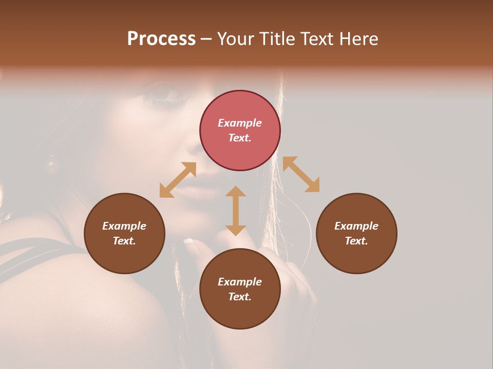 Portrait Young Beautiful PowerPoint Template