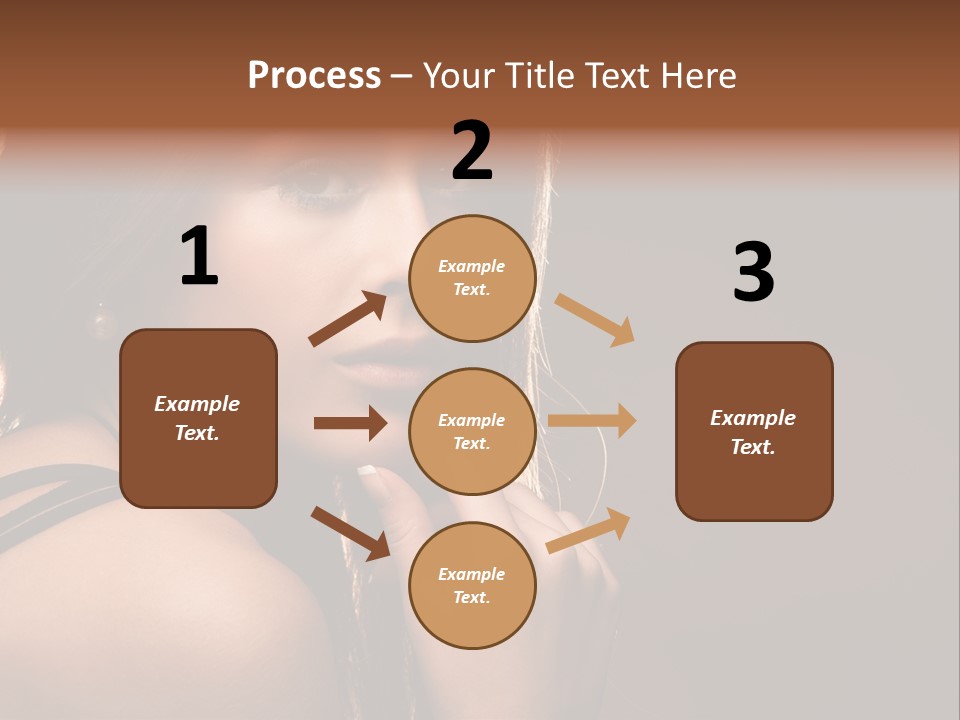 Portrait Young Beautiful PowerPoint Template