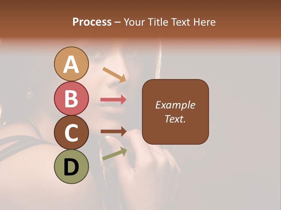 Portrait Young Beautiful PowerPoint Template