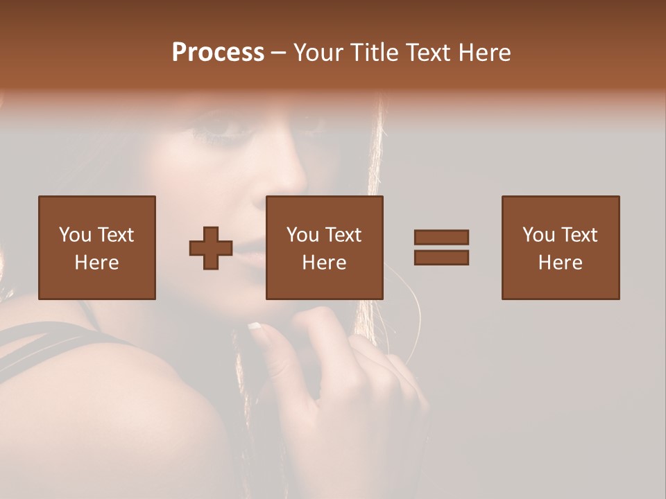 Portrait Young Beautiful PowerPoint Template