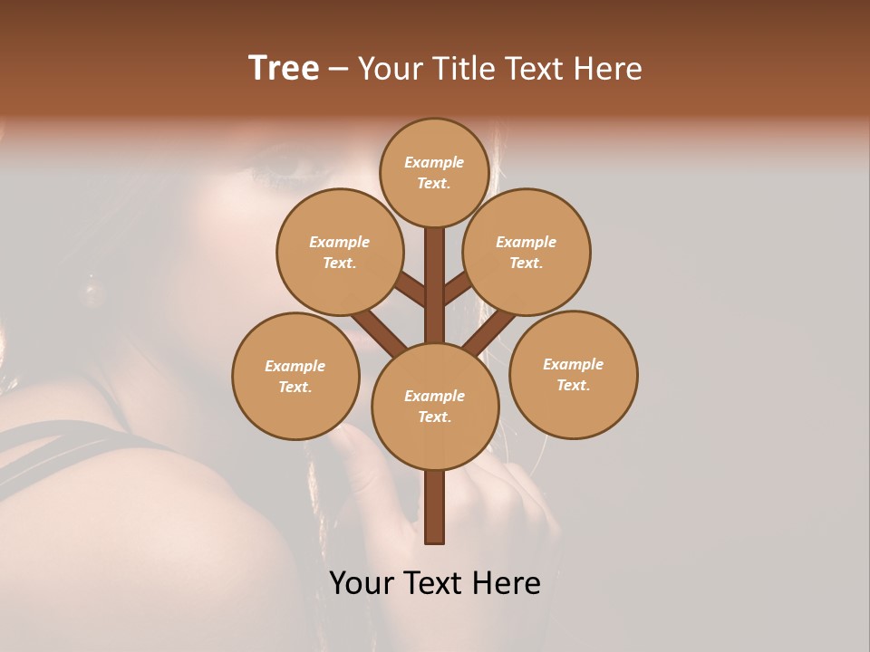 Portrait Young Beautiful PowerPoint Template