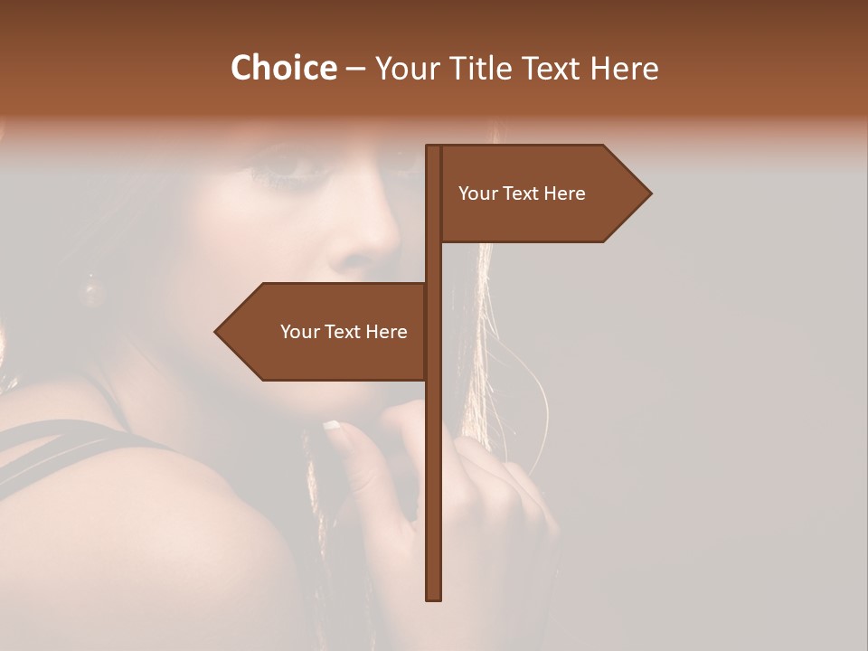 Portrait Young Beautiful PowerPoint Template