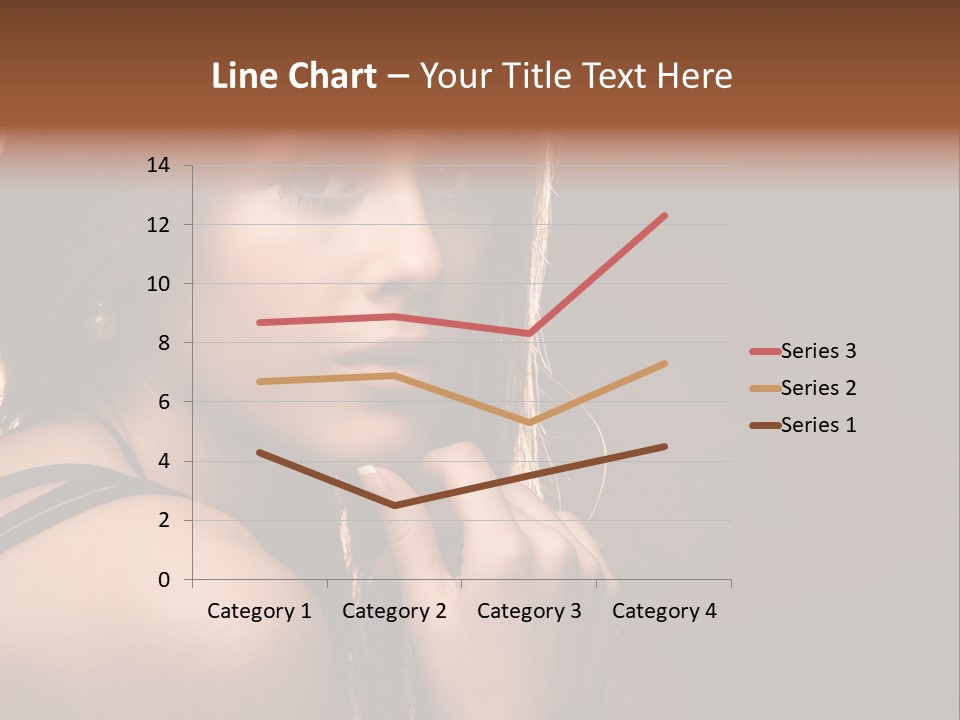 Portrait Young Beautiful PowerPoint Template