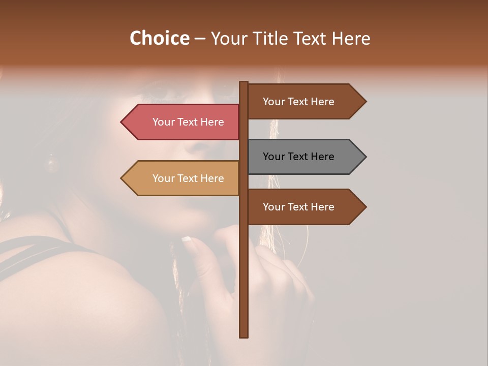 Portrait Young Beautiful PowerPoint Template