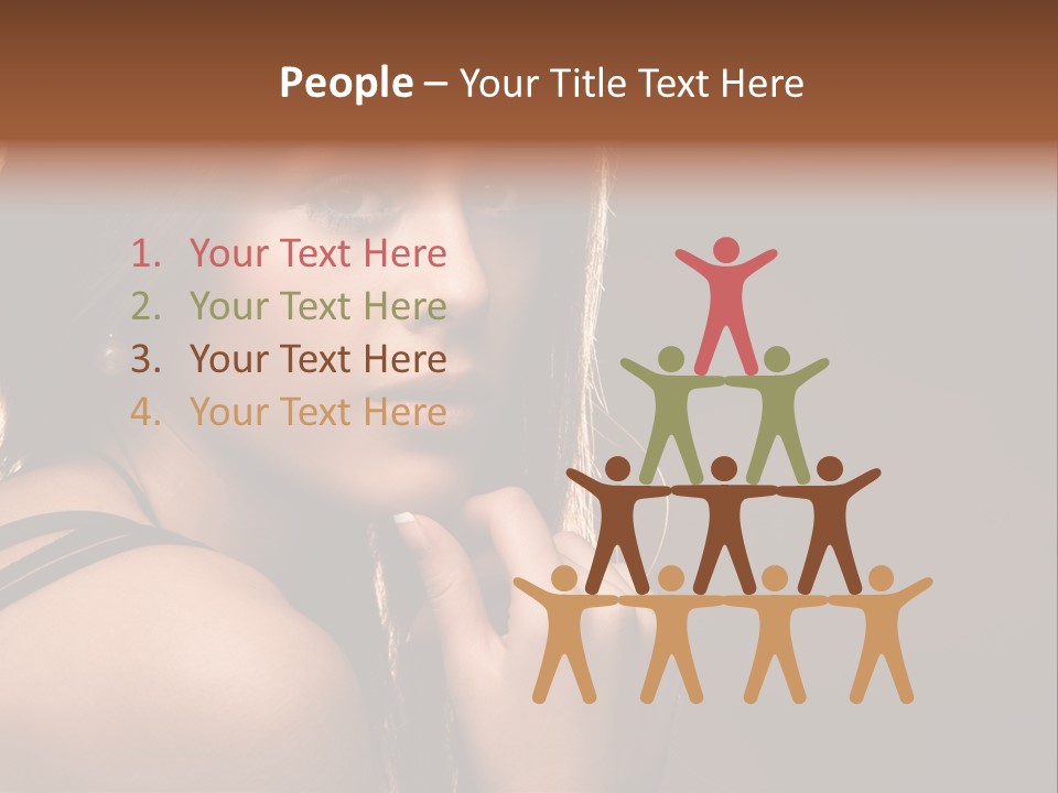 Portrait Young Beautiful PowerPoint Template