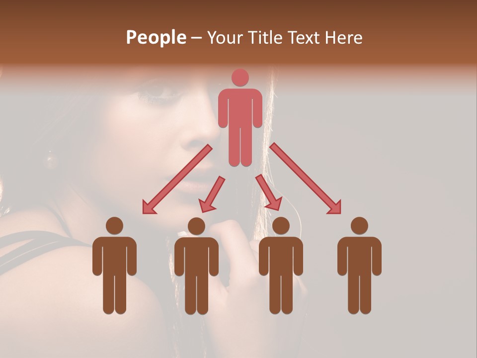 Portrait Young Beautiful PowerPoint Template