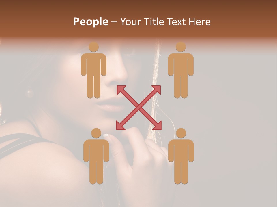 Portrait Young Beautiful PowerPoint Template