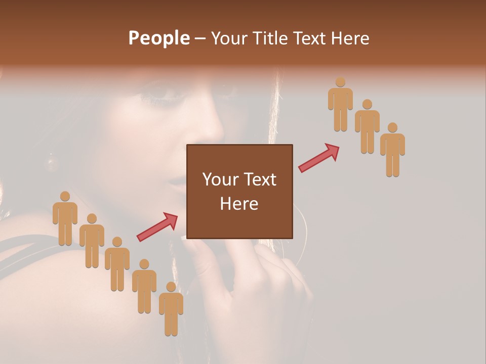 Portrait Young Beautiful PowerPoint Template