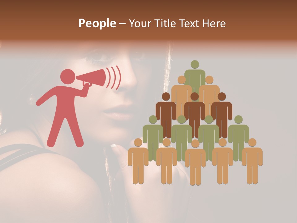 Portrait Young Beautiful PowerPoint Template