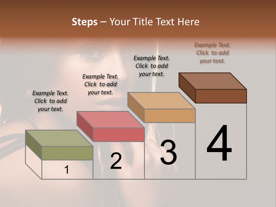 Portrait Young Beautiful PowerPoint Template