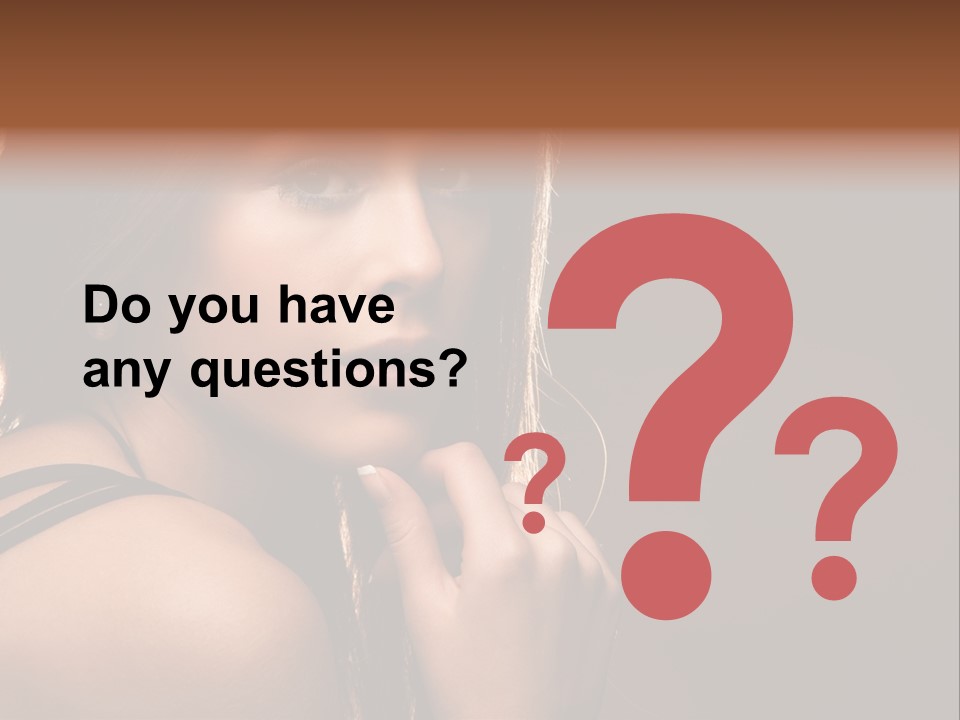 Portrait Young Beautiful PowerPoint Template