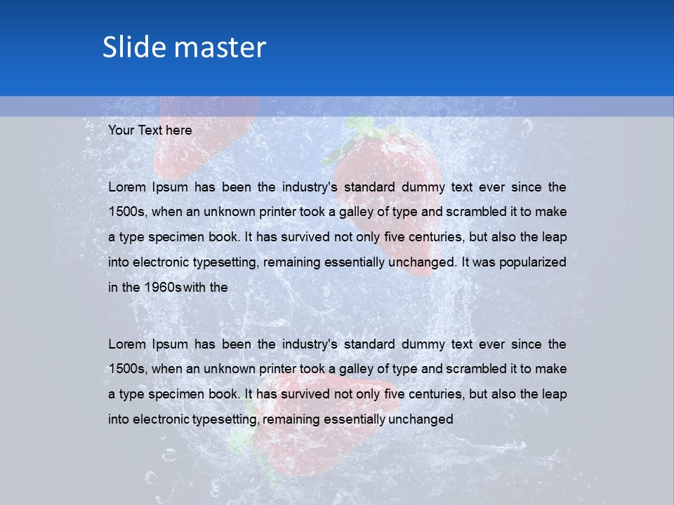Strawberry Water PowerPoint Template