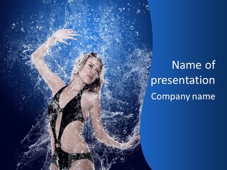Girl In Water PowerPoint Template