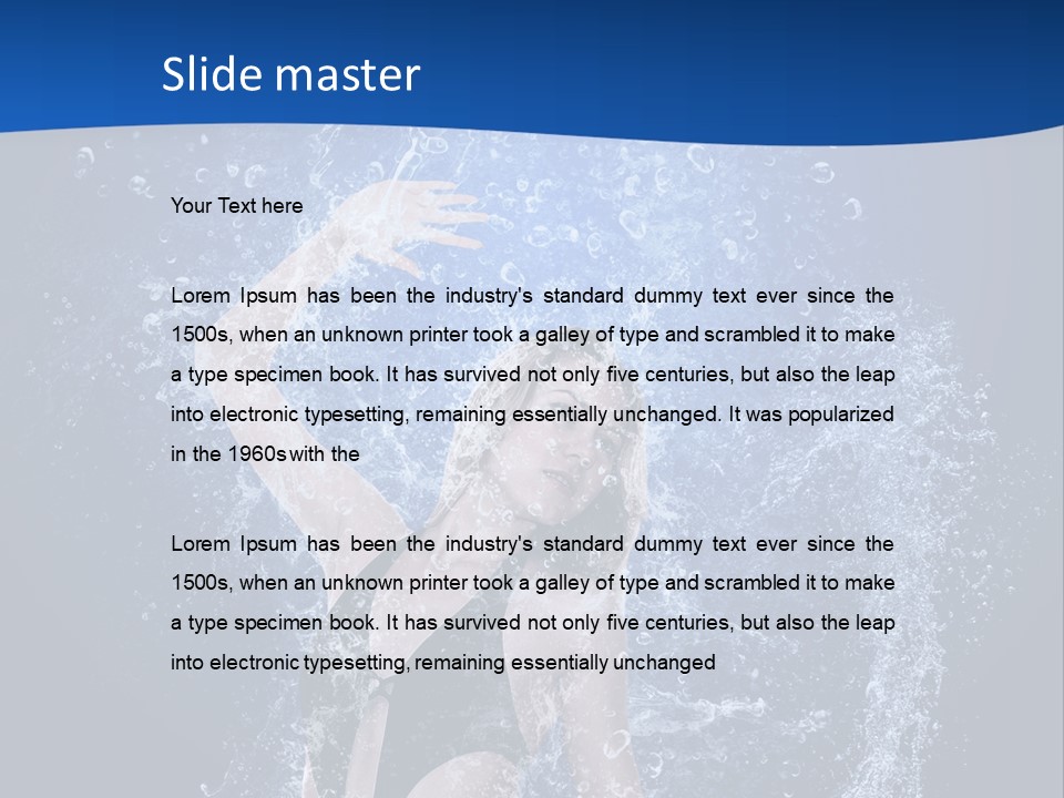 Girl In Water PowerPoint Template