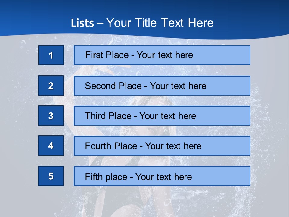 Girl In Water PowerPoint Template