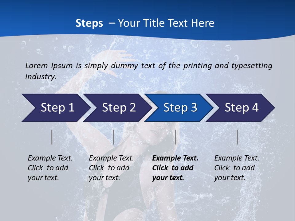 Girl In Water PowerPoint Template
