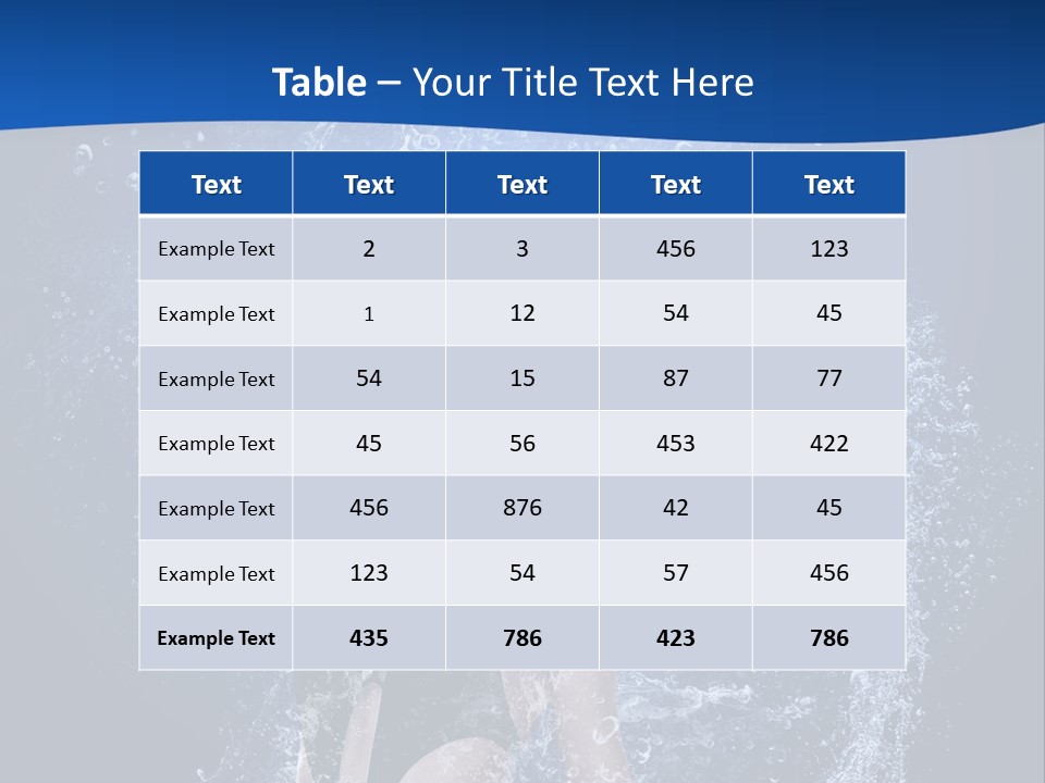 Girl In Water PowerPoint Template