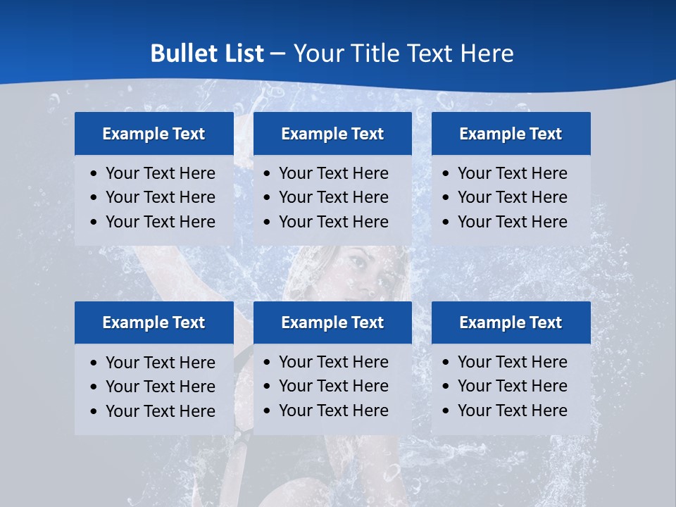 Girl In Water PowerPoint Template